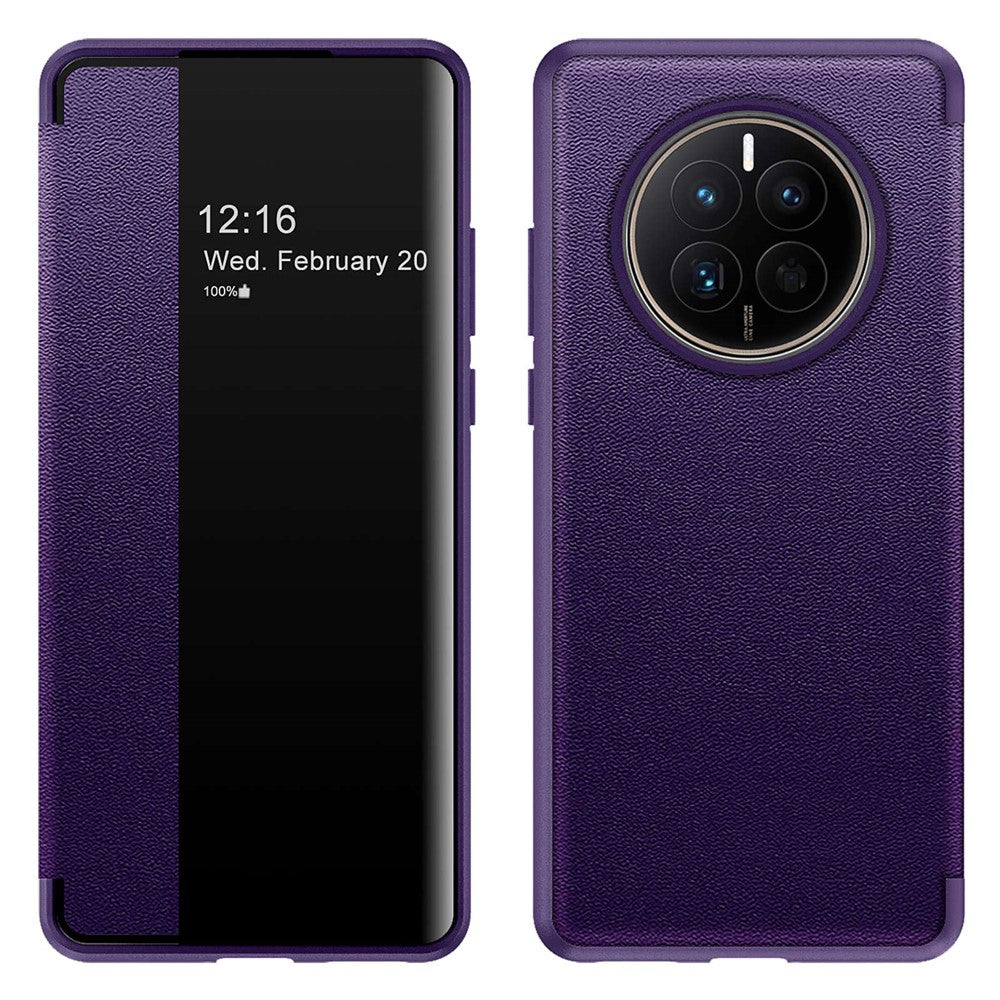 Huawei Mate 50 4G View Window Design Auto Wake and Sleep Flip Cover PU Leather+TPU+Akryl Skyddande mobilskal