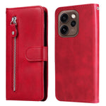 Oppo Reno15 Pro 5G (Global) / Reno15 5G (Kina) PU-läderfodral med dragkedja och plånboksfodral i stativ