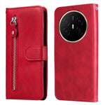 For Huawei Mate 70 Air PU Leather Cases with Zipper Pocket Wallet Phone Cover Stand