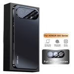 For Honor 500 5G Case Acrylic + TPU + Metal Anti-Scratch Phone Cover with Electroplating Frame