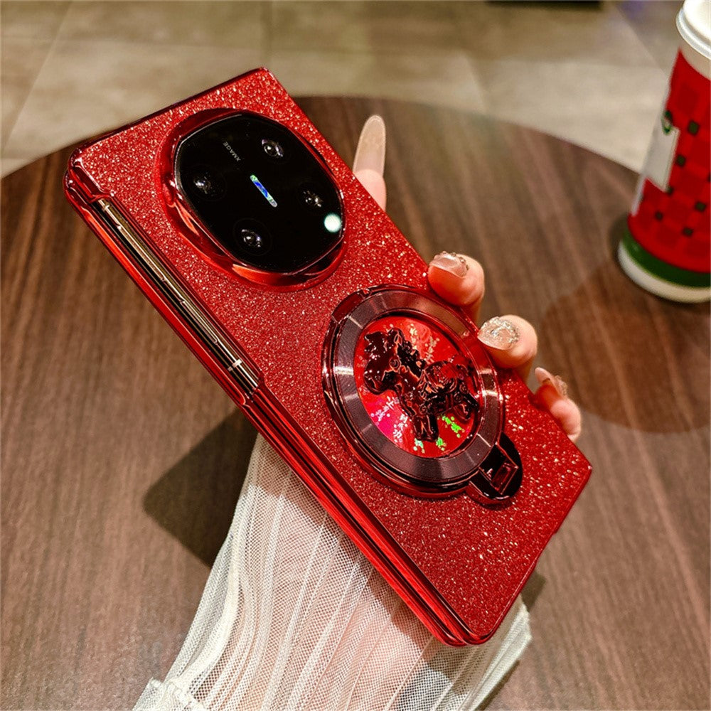For Huawei Mate X6 Case Carousel Style Rotating Kickstand Hard PC Phone Cover