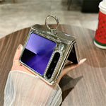 For Huawei Pura X Case with Ring Holder Ripple Texture Hard PC Phone Cover with Rear Screen Film