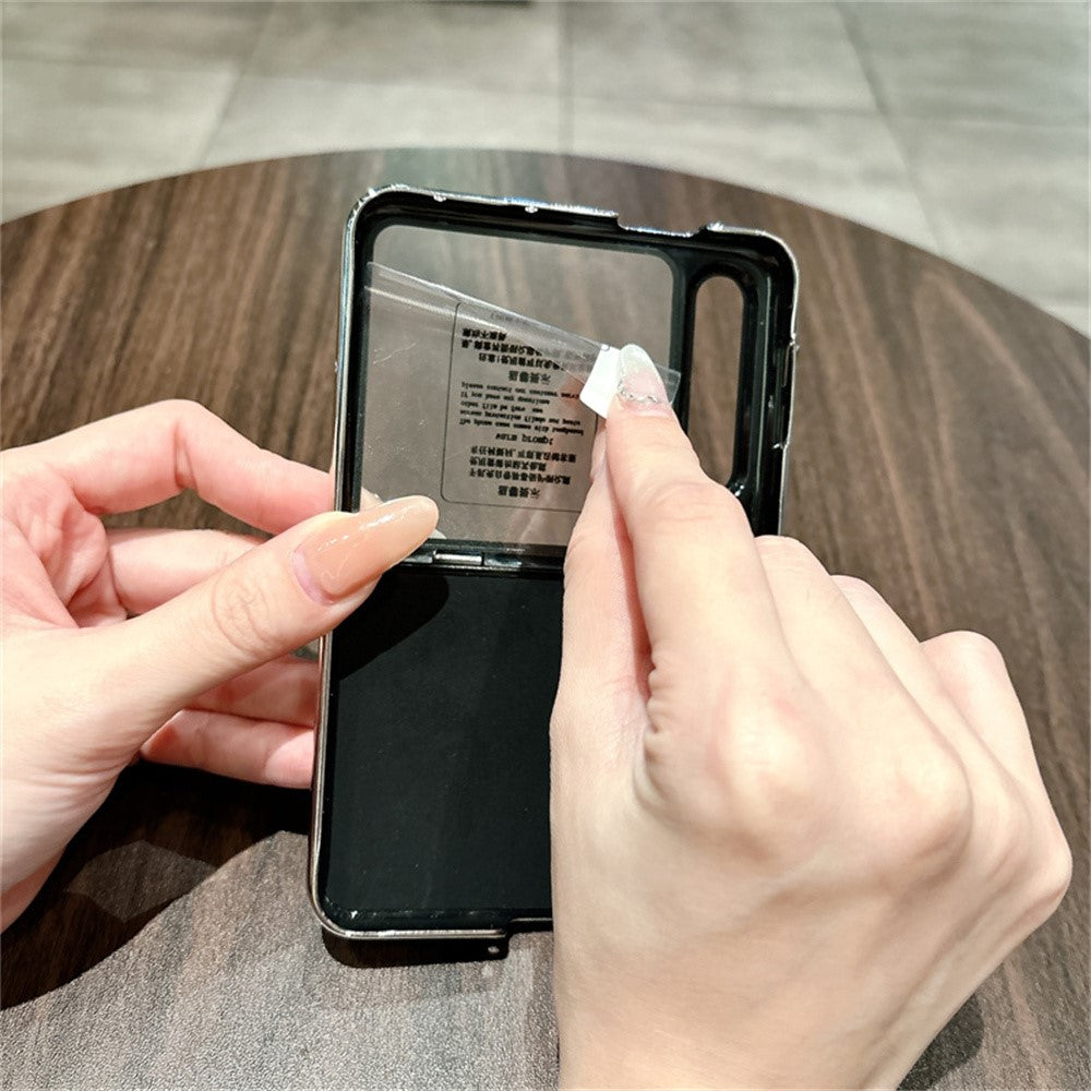For Huawei Pura X Case with Ring Holder Ripple Texture Hard PC Phone Cover with Rear Screen Film