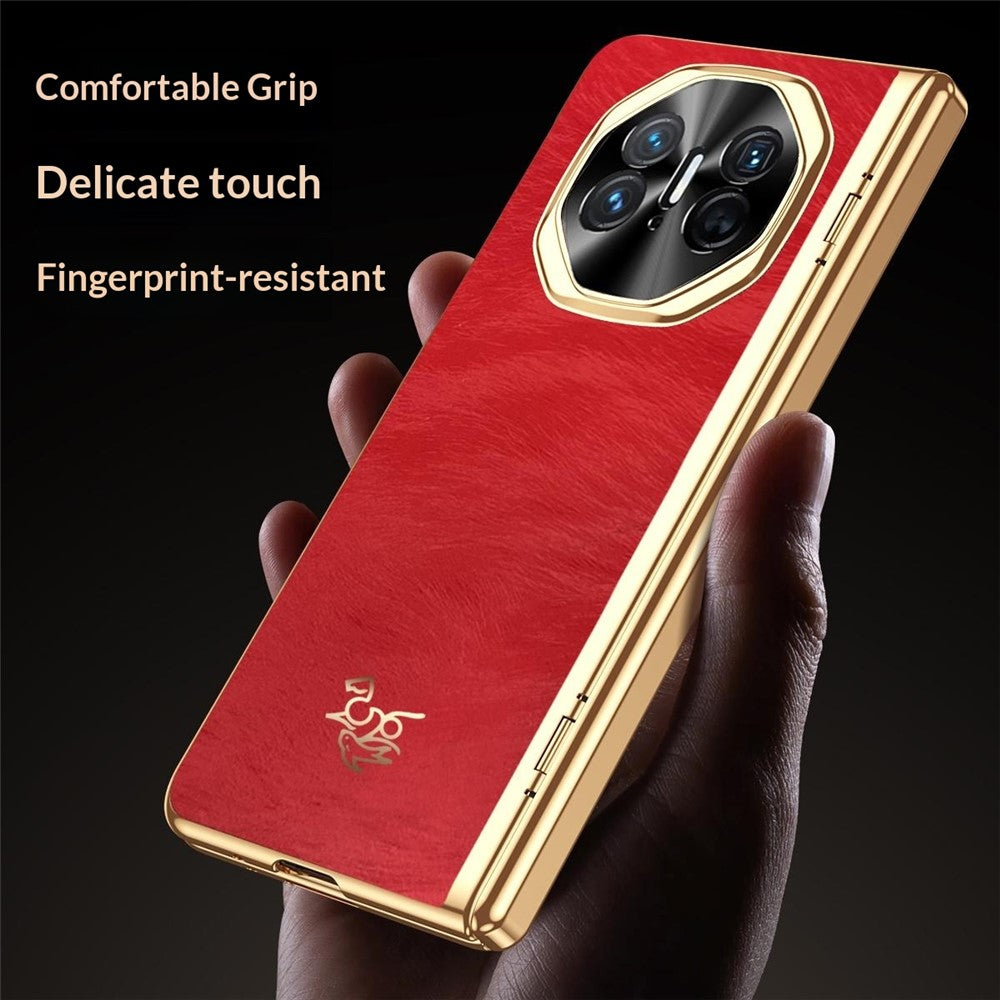 For Huawei Mate X5 Case Horse Pattern Hinge Protection Hard PC Phone Cover with Front Screen Protector