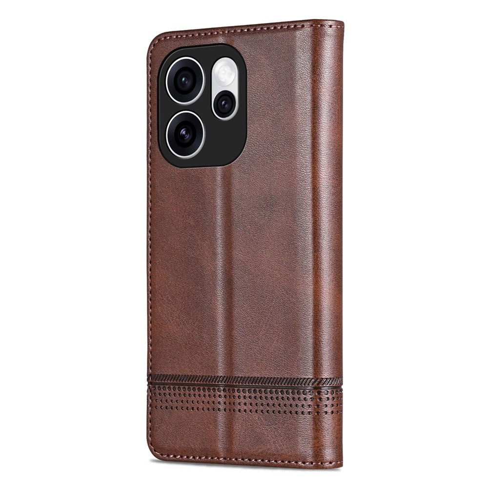 AZNS For Oppo Reno15 Pro 5G (Global) / Reno15 5G (China) Case Cowhide Texture PU Leather Wallet Phone Cover