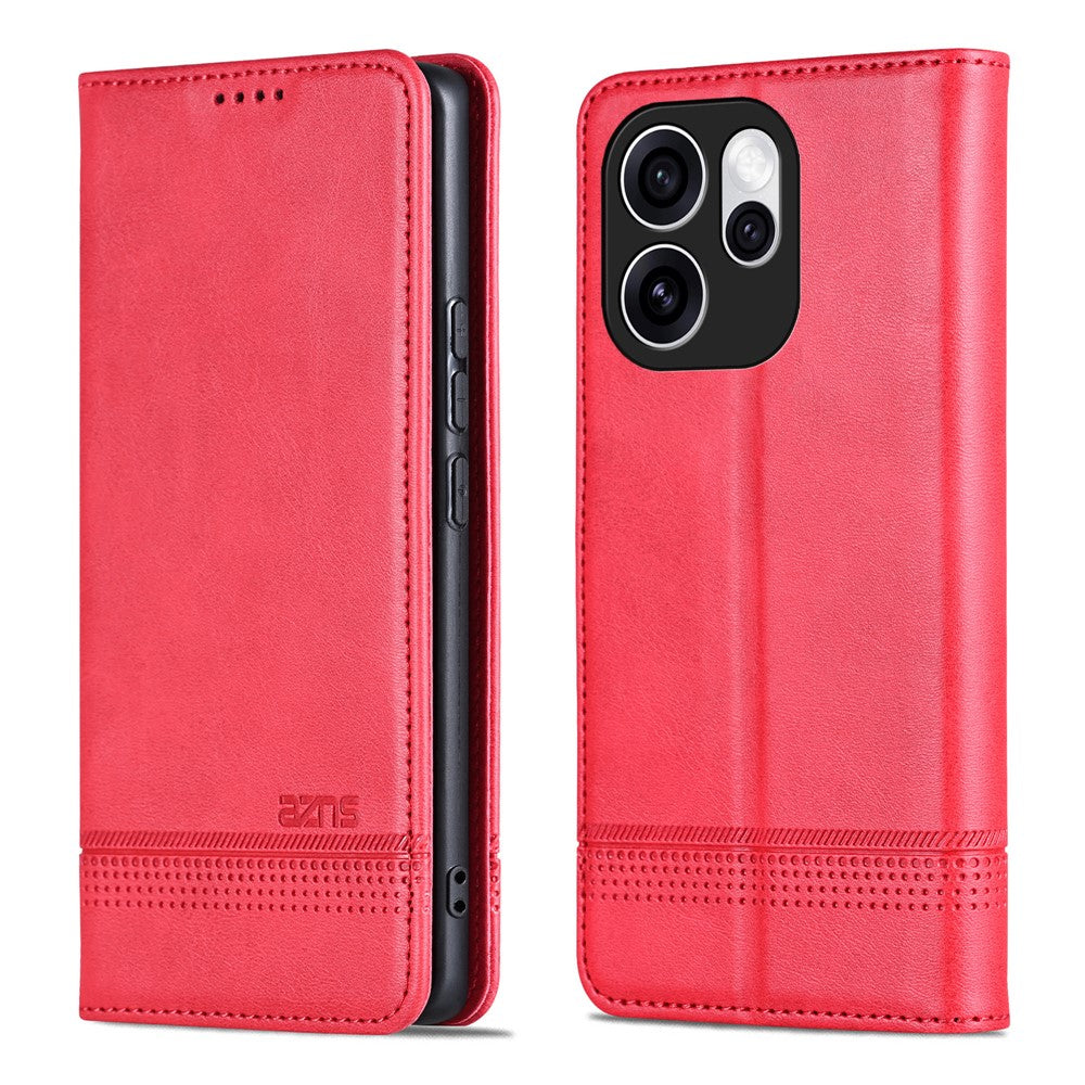 AZNS For Oppo Reno15 Pro 5G (Global) / Reno15 5G (China) Case Cowhide Texture PU Leather Wallet Phone Cover