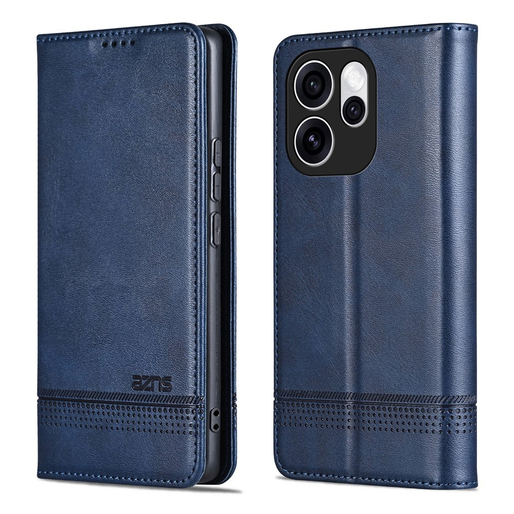 AZNS For Oppo Reno15 Pro 5G (Global) / Reno15 5G (China) Case Cowhide Texture PU Leather Wallet Phone Cover