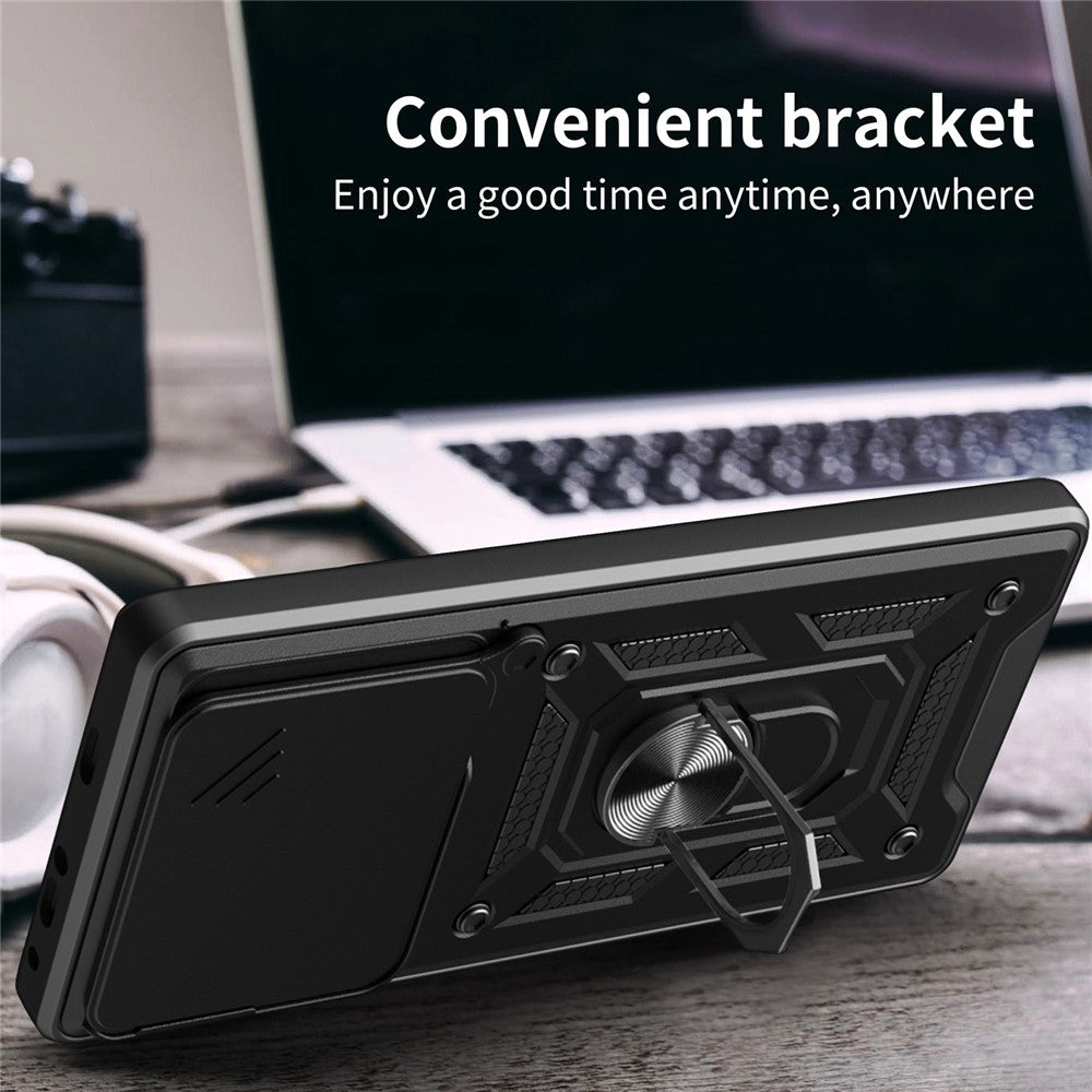 For Oppo Find X9 5G Case with Slide Camera Lid PC + TPU Kickstand Phone Cover