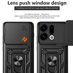 For Oppo Find X9 5G Case with Slide Camera Lid PC + TPU Kickstand Phone Cover