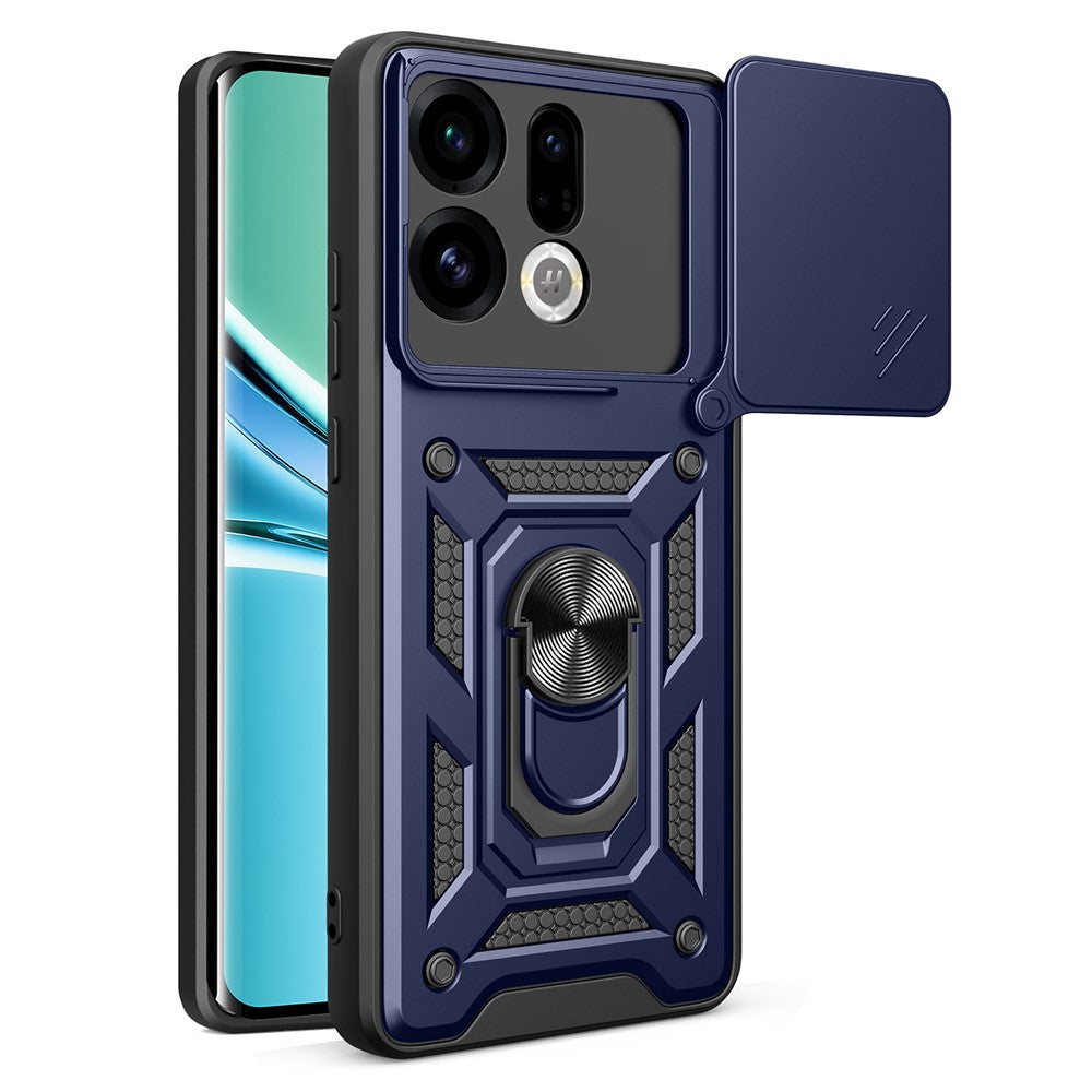 For Oppo Find X9 5G Case with Slide Camera Lid PC + TPU Kickstand Phone Cover