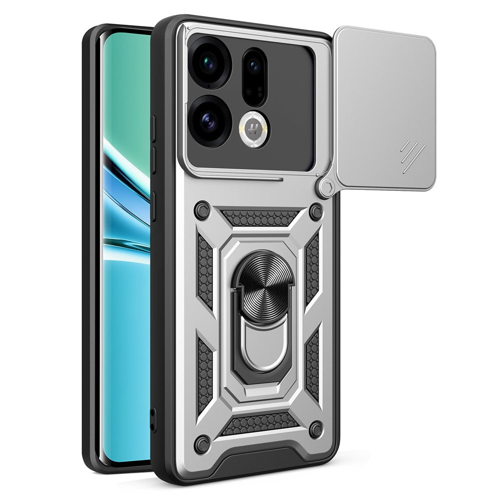 For Oppo Find X9 5G Case with Slide Camera Lid PC + TPU Kickstand Phone Cover