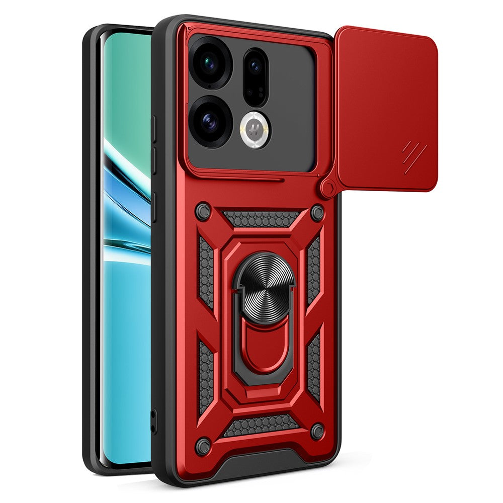 AMORUS For Oppo Find X9 5G Case Kickstand PC + TPU Phone Cover with Camera Lens Slider