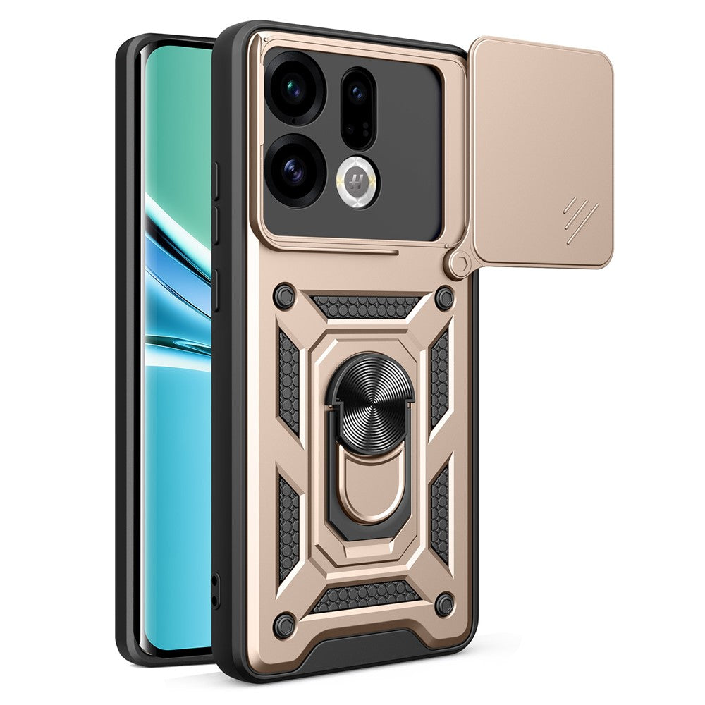 AMORUS For Oppo Find X9 5G Case Kickstand PC + TPU Phone Cover with Camera Lens Slider