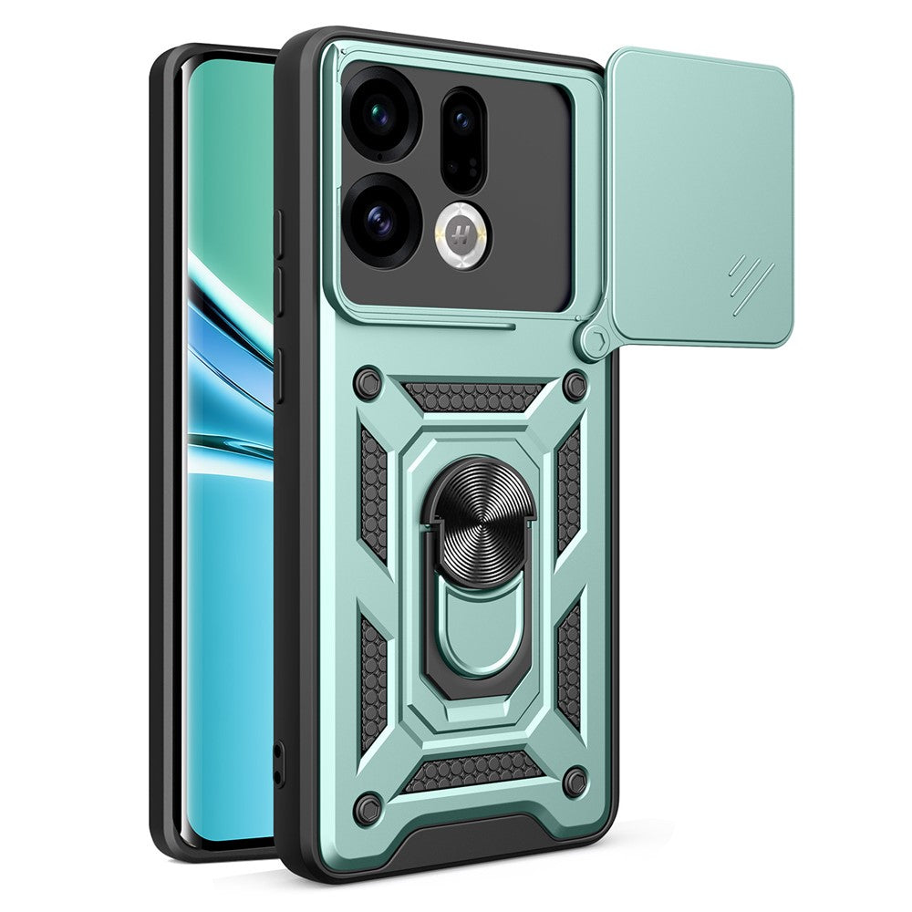 AMORUS For Oppo Find X9 5G Case Kickstand PC + TPU Phone Cover with Camera Lens Slider
