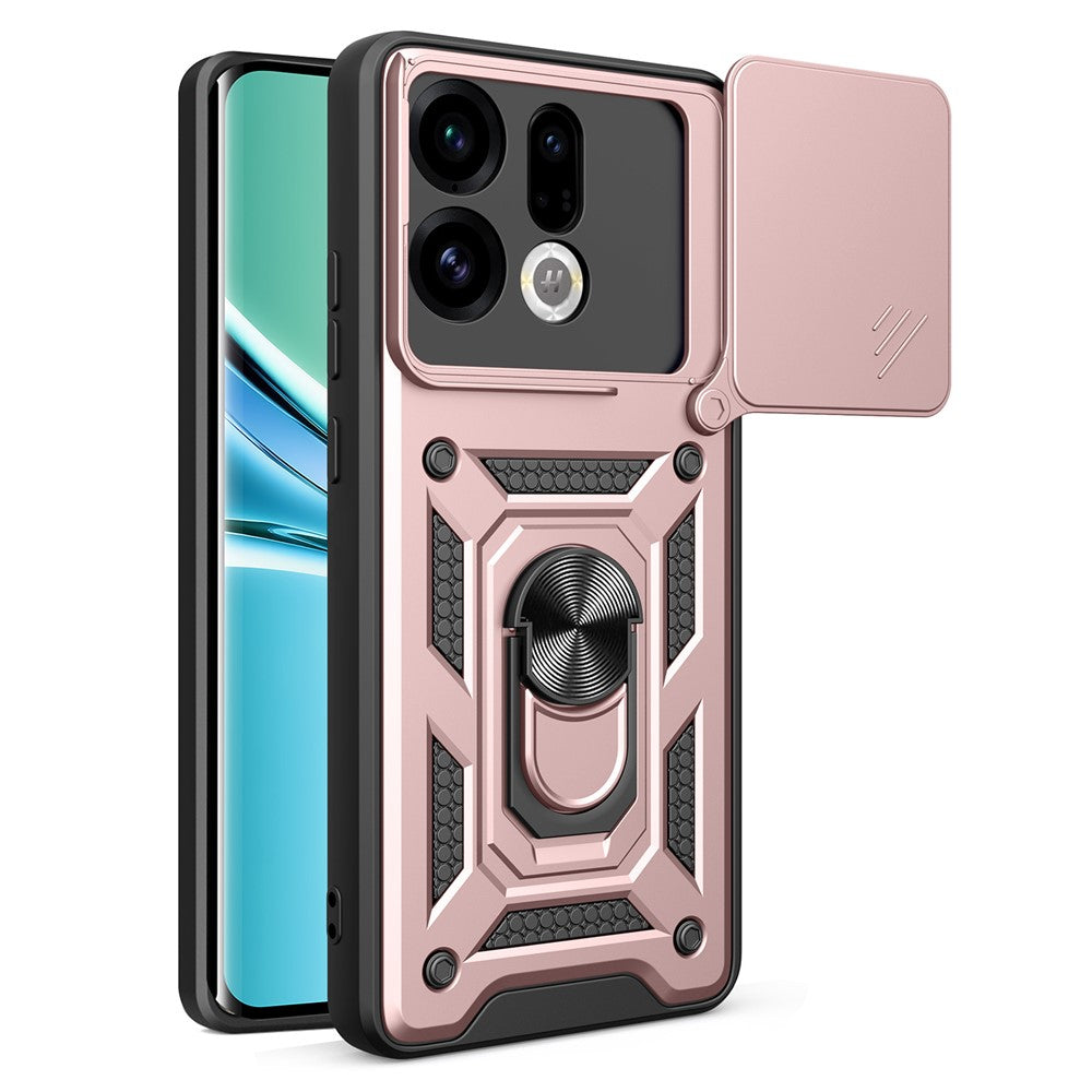 AMORUS For Oppo Find X9 5G Case Kickstand PC + TPU Phone Cover with Camera Lens Slider