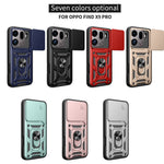 For Oppo Find X9 Pro 5G Case with Slide Camera Lid PC + TPU Kickstand Phone Cover