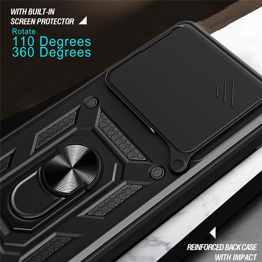 For Oppo Find X9 Pro 5G Case with Slide Camera Lid PC + TPU Kickstand Phone Cover