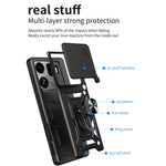 For Oppo Find X9 Pro 5G Case with Slide Camera Lid PC + TPU Kickstand Phone Cover