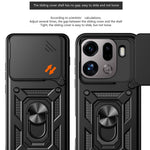 For Oppo Find X9 Pro 5G Case with Slide Camera Lid PC + TPU Kickstand Phone Cover