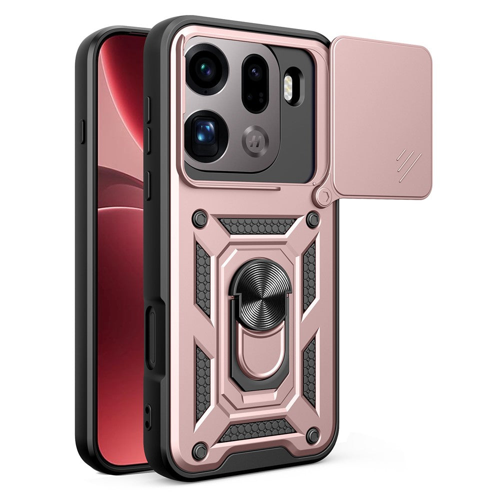 For Oppo Find X9 Pro 5G Case with Slide Camera Lid PC + TPU Kickstand Phone Cover