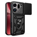 AMORUS For Oppo Find X9 Pro 5G Case Kickstand PC + TPU Phone Cover with Camera Lens Slider