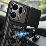 AMORUS For Oppo Find X9 Pro 5G Case Kickstand PC + TPU Phone Cover with Camera Lens Slider