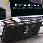 AMORUS For Oppo Find X9 Pro 5G Case Kickstand PC + TPU Phone Cover with Camera Lens Slider
