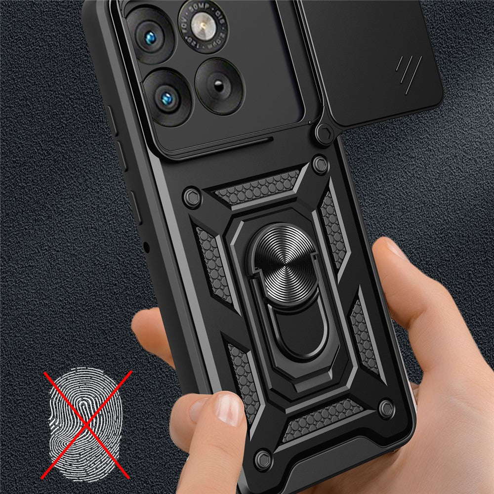 Til Motorola Edge 70 5G Cover med skydelåg til kamera PC + TPU Telefoncover med støttefod
