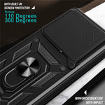 Til Motorola Edge 70 5G Cover med skydelåg til kamera PC + TPU Telefoncover med støttefod