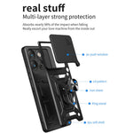 Til Motorola Edge 70 5G Cover med skydelåg til kamera PC + TPU Telefoncover med støttefod