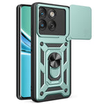 Til Motorola Edge 70 5G Cover med skydelåg til kamera PC + TPU Telefoncover med støttefod