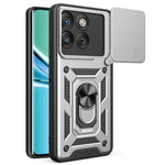 Til Motorola Edge 70 5G Cover med skydelåg til kamera PC + TPU Telefoncover med støttefod