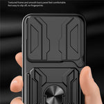 For Oppo Find X9 5G Case PC + TPU Kickstand Phone Back Cover with Camera Slider