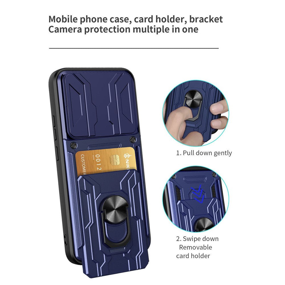 For Oppo Find X9 5G Case PC + TPU Kickstand Phone Back Cover with Camera Slider