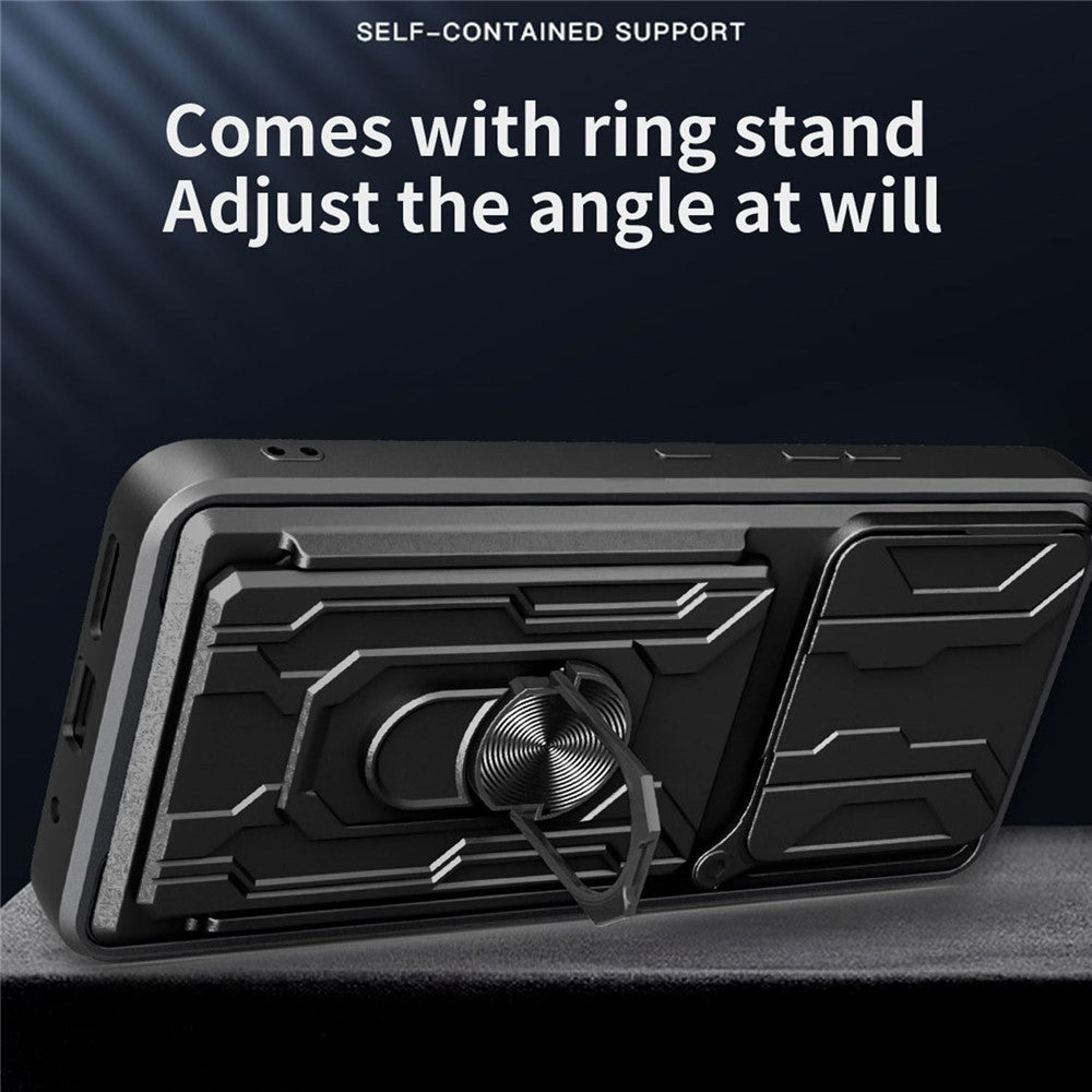 For Oppo Find X9 5G Case PC + TPU Kickstand Phone Back Cover with Camera Slider