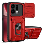 For Oppo Find X9 5G Case PC + TPU Kickstand Phone Back Cover with Camera Slider