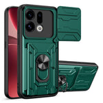 For Oppo Find X9 5G Case PC + TPU Kickstand Phone Back Cover with Camera Slider