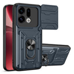 For Oppo Find X9 5G Case PC + TPU Kickstand Phone Back Cover with Camera Slider