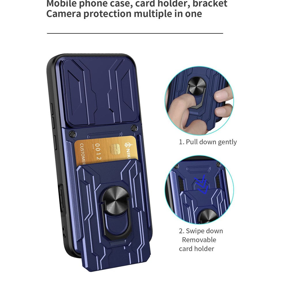 For Oppo Find X9 Pro 5G Case PC + TPU Kickstand Phone Back Cover with Camera Slider