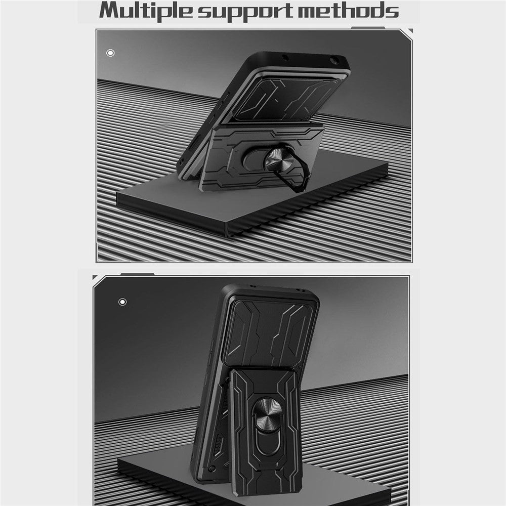 For Oppo Find X9 Pro 5G Case PC + TPU Kickstand Phone Back Cover with Camera Slider