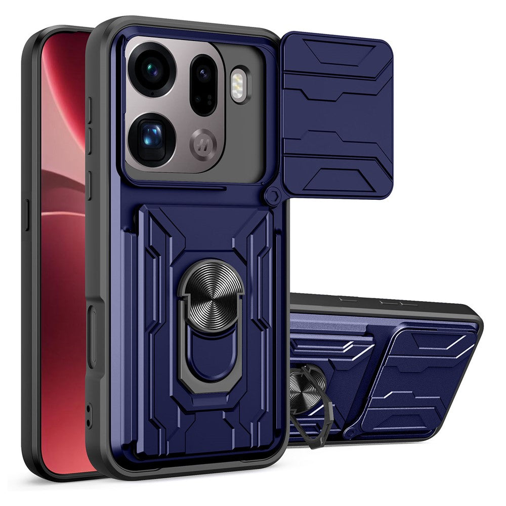 Oppo Find X9 Pro 5G-skal PC + TPU-stativ bakstycke med kamerareglage