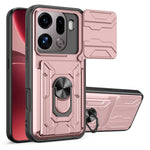 For Oppo Find X9 Pro 5G Case PC + TPU Kickstand Phone Back Cover with Camera Slider