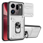 For Oppo Find X9 Pro 5G Case PC + TPU Kickstand Phone Back Cover with Camera Slider