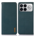 KHAZNEH For Xiaomi Poco F8 Ultra  /  Redmi K90 Pro Max 5G Case Wallet Genuine Cow Leather Phone Cover Nappa Texture