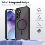 For Samsung Galaxy S25+ Magnetic Case Skin Touch Matte Translucent PC + TPU Anti-Drop Phone Cover