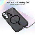 For Samsung Galaxy S25+ Magnetic Case Skin Touch Matte Translucent PC + TPU Anti-Drop Phone Cover