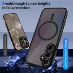 For Samsung Galaxy S25+ Magnetic Case Skin Touch Matte Translucent PC + TPU Anti-Drop Phone Cover