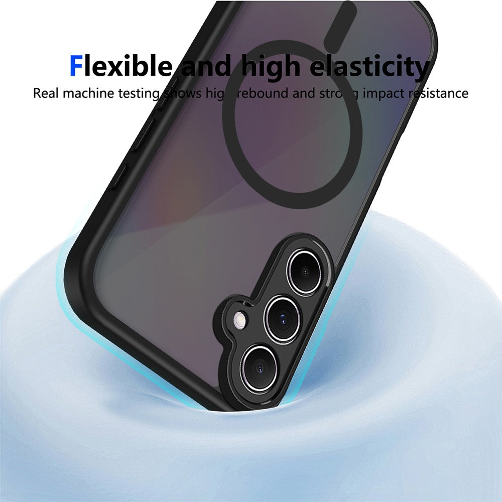 For Samsung Galaxy S25+ Magnetic Case Skin Touch Matte Translucent PC + TPU Anti-Drop Phone Cover