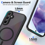 For Samsung Galaxy S25+ Magnetic Case Skin Touch Matte Translucent PC + TPU Anti-Drop Phone Cover