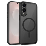 Til Samsung Galaxy S25 Edge Magnetisk Cover Hudfølelse Mat Gennemsigtig PC + TPU Anti-fald Telefoncover